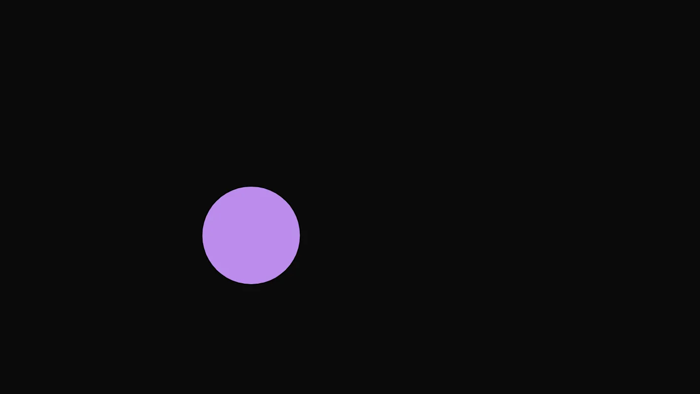 A small purple circle on a black background.