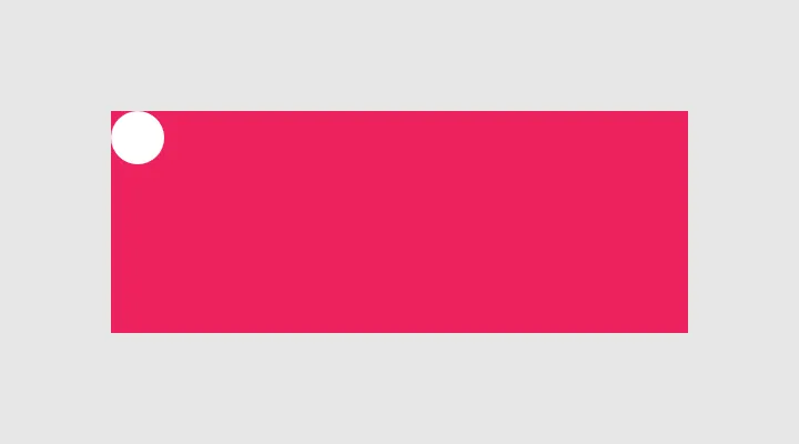 A small white circle in a pink rectangle.