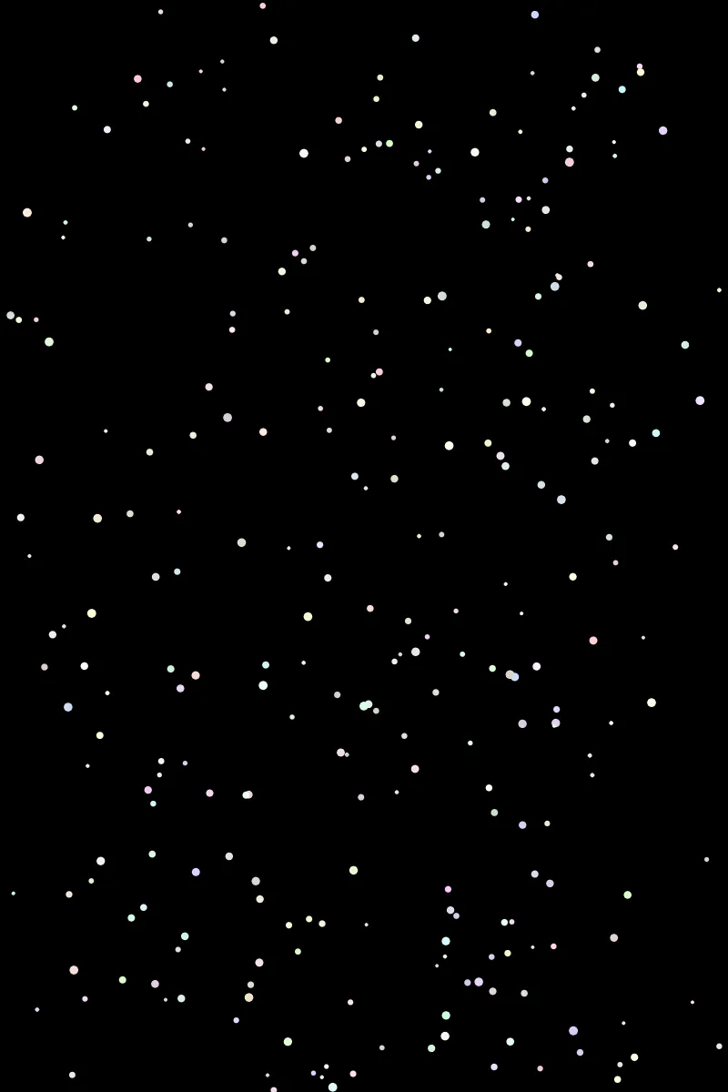 Snowflakes falling on a black background.