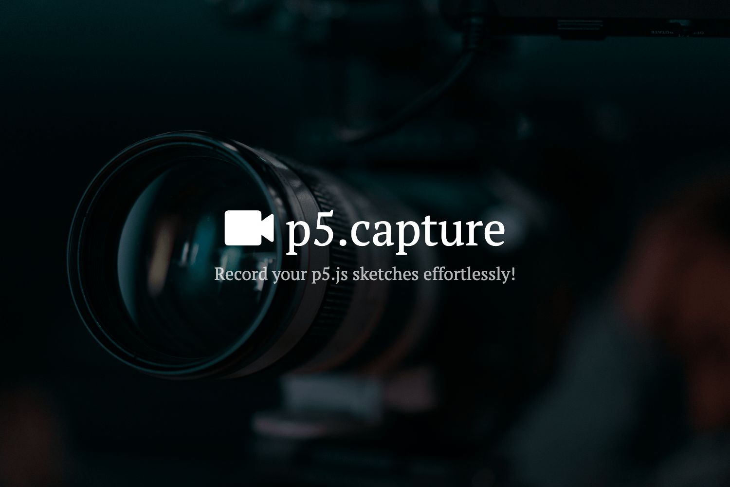 p5.captureのロゴ。赤い背景に白い文字で「p5.capture」と書かれています。