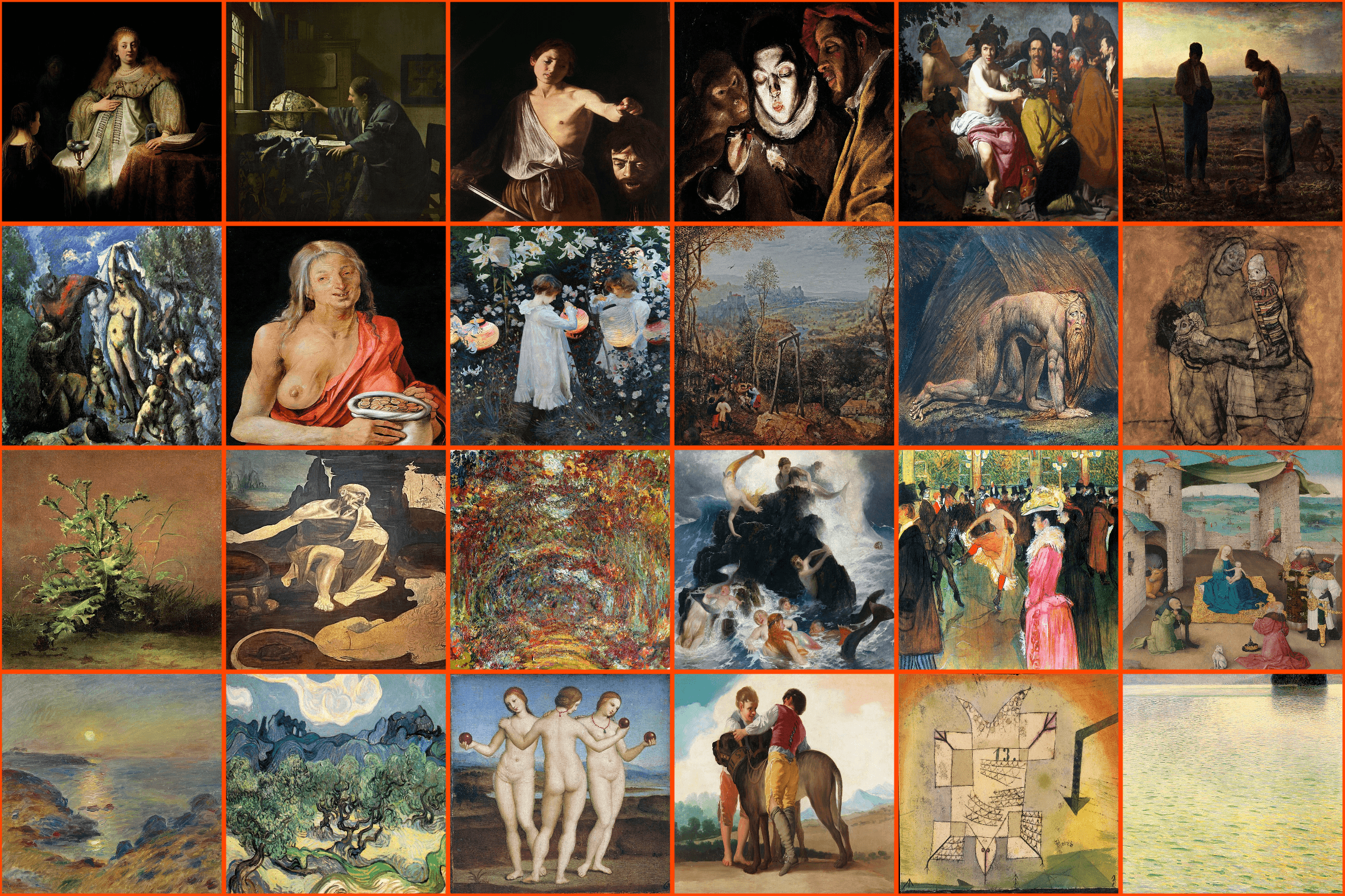 輝度レベルでソートされたQuadrille（クアドリル）セル。