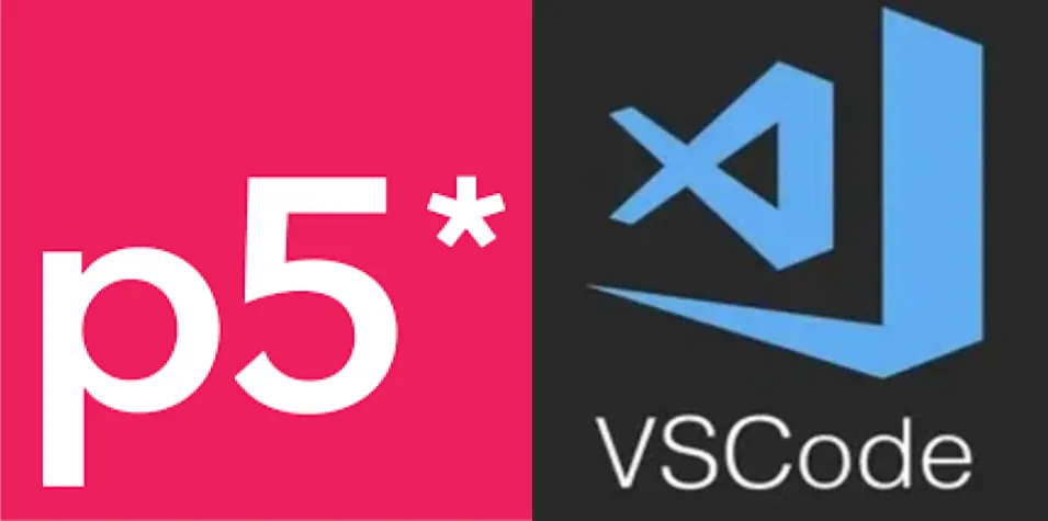 Logos for p5.js and Visual Code Studio.