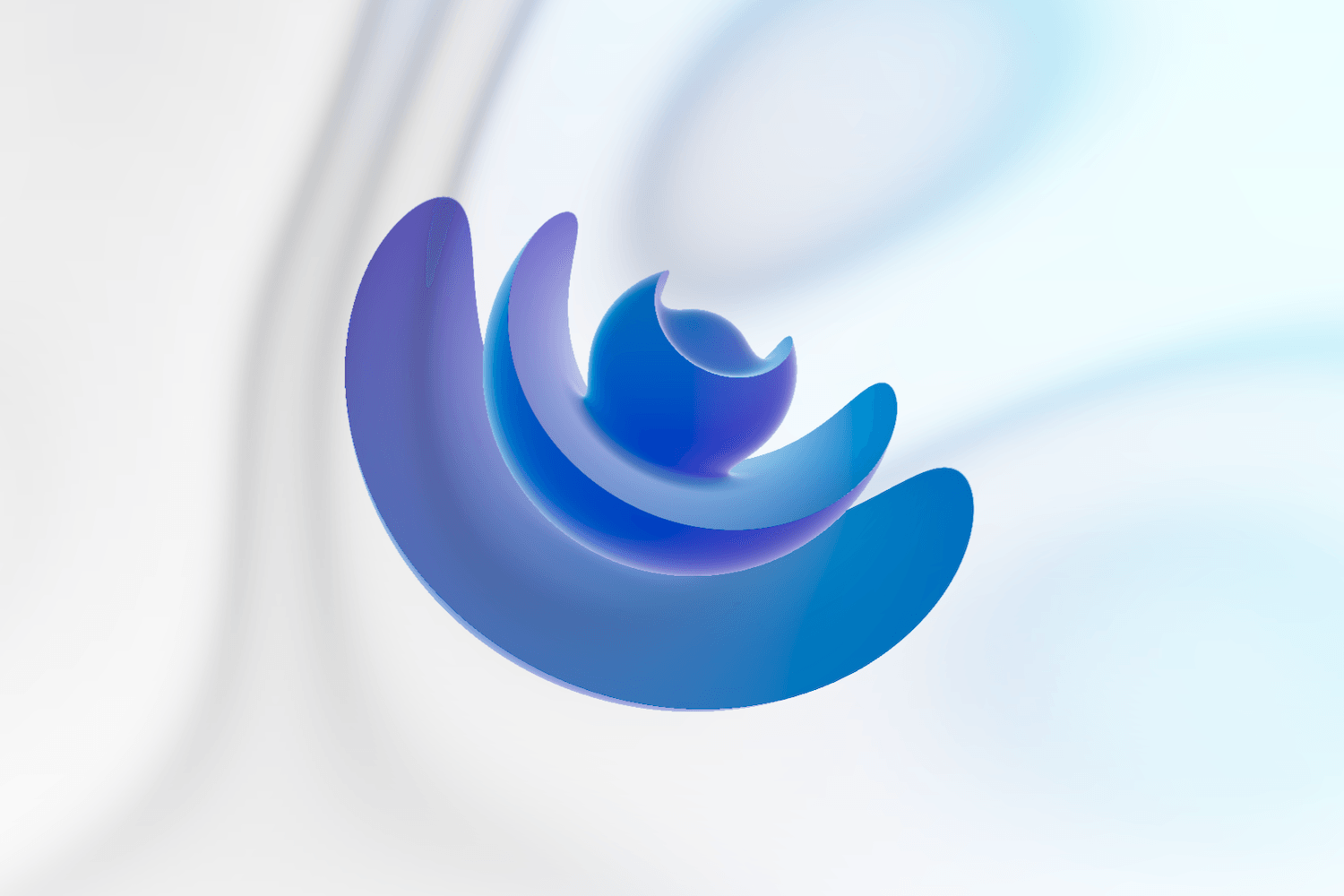 有機的に結合された部分的な球殻からなる抽象的な3D形状